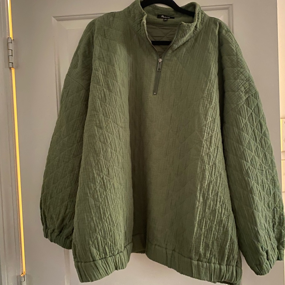 Madewell Plus Jacquard Half-Zip Pullover